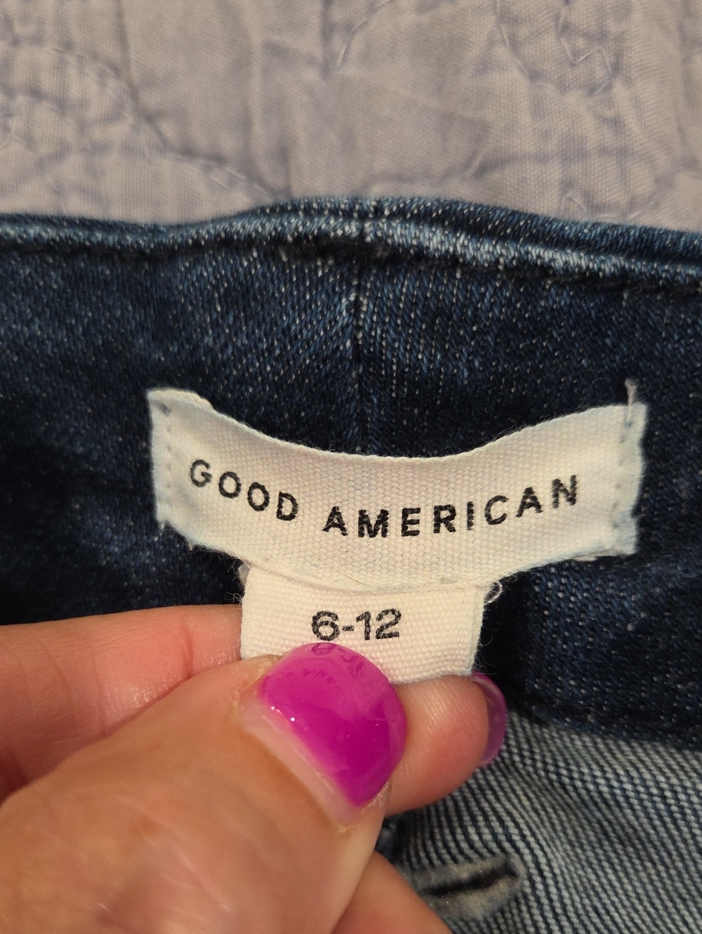 Good American Always Fits Good Legs Skinny Crop Jeans Size 6-12 BLUE838 Raw Hem - Picture 2 of 11